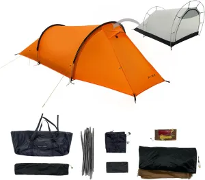 3F UL Gear 1/2 Person Ultralight Camping Tent- Windproof Category 7~8 - Rainproof Groundsheet(PU8000mm )- 3/4 Season Tent with Expanded Foyer for Outdoor Hiking Mountaineering Travel