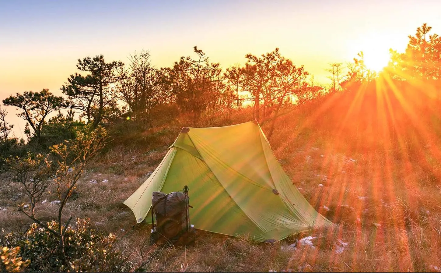 3F UL Gear Lanshan PRO Lanshan Ultralight Tent Ultralight Tent 3-Season Backpacking Tent for 1-Person or 2-Person Camping, Climbing, Hiking, Trekking, Kayaking (for 2 Person, Gray- 3 Season)