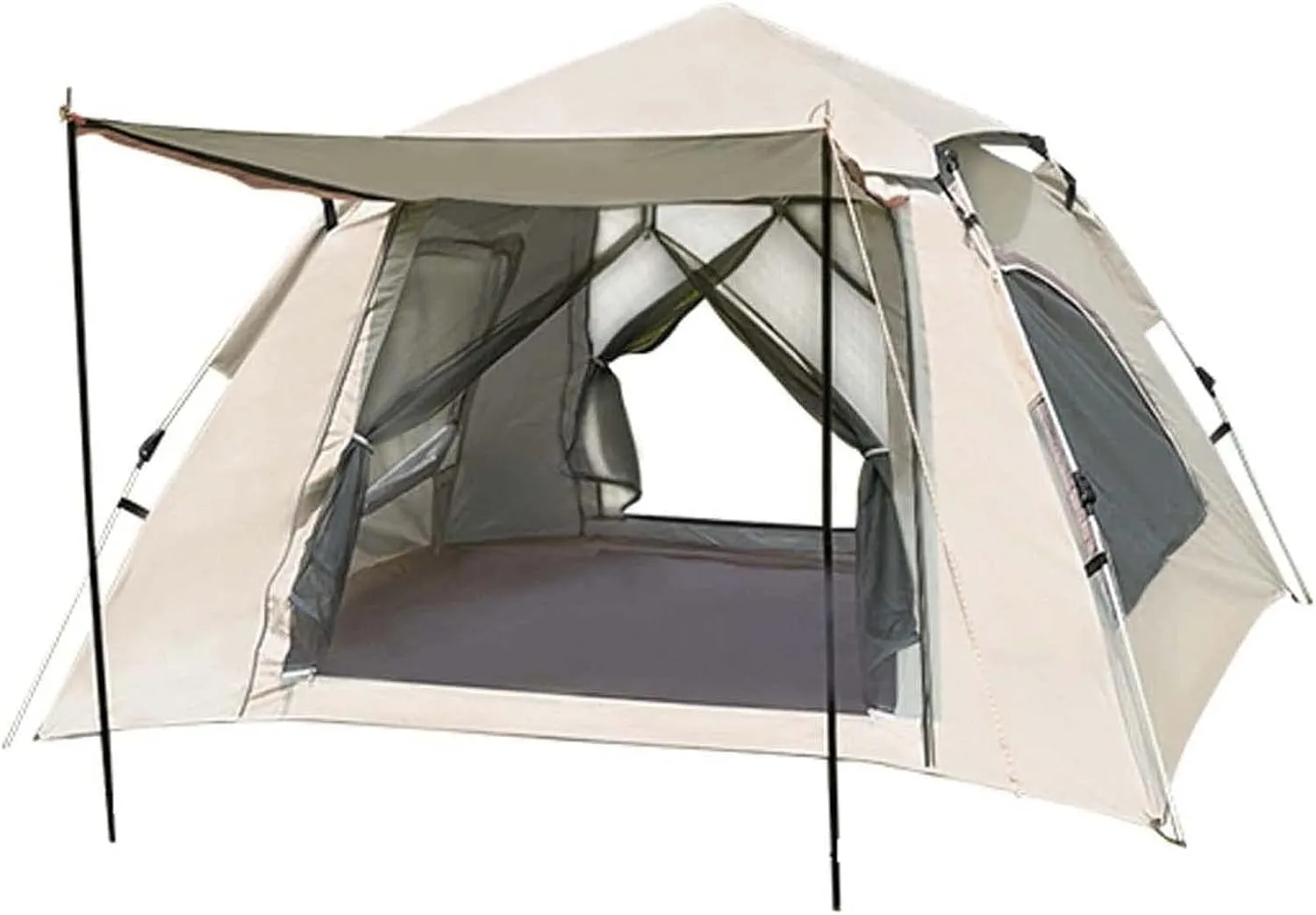 4-6 Person Family Dome Tent, Automatic Pop Up Camping Tents Portable Waterproof Backpacking Tent with Carry Bag and Tent Foyer, for Outdoor Travel