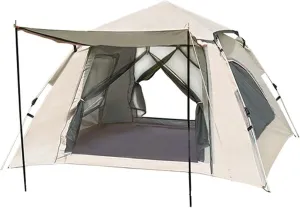4-6 Person Family Dome Tent, Automatic Pop Up Camping Tents Portable Waterproof Backpacking Tent with Carry Bag and Tent Foyer, for Outdoor Travel
