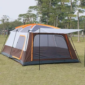 4-6 Person Tent, Portable Family Tent, Outdoor Camping Tent,2 Bedroom Suitable for Hiking Outdoor Festivals Survival Travel, Waterproof Windproof