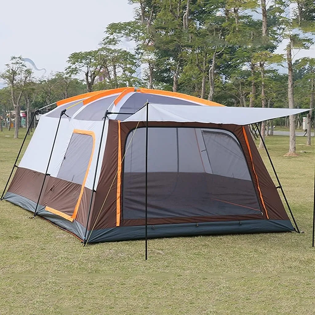 4-6 Person Tent, Portable Family Tent, Outdoor Camping Tent,2 Bedroom Suitable for Hiking Outdoor Festivals Survival Travel, Waterproof Windproof