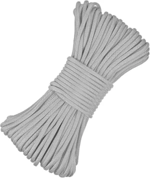 4 mm 102FT Guyline Camping Paracord [1PCS] - Guy Lines Ultralight Thin Cord Rope 7 Strands Paracord 550LB Use for Camping Tents & Tarps & Hiking - [Gray]