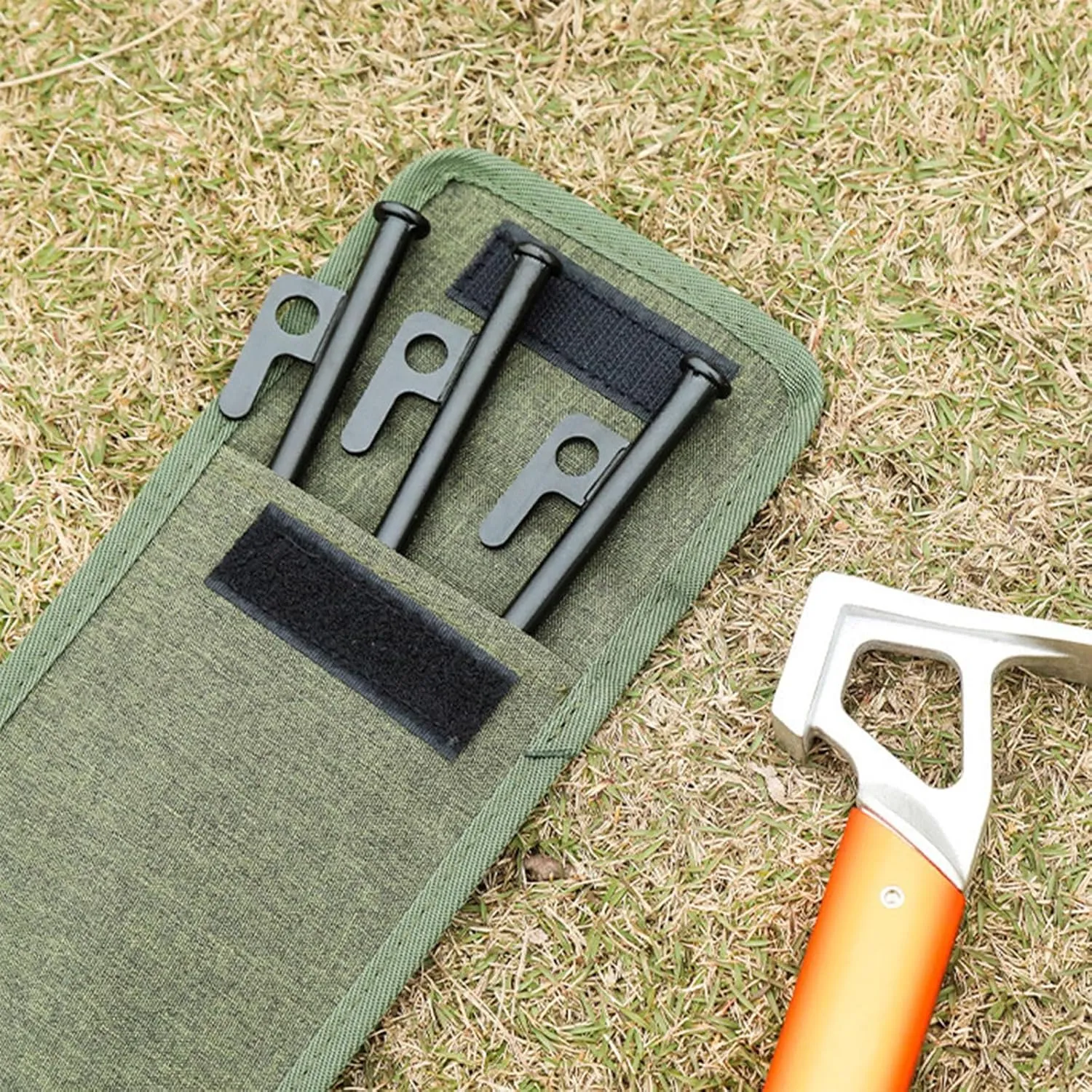 4 Pcs Heavy Duty Tent Peg Lengthen Steel Outdoor Tent Stakes Ground Stakes for Canopies Camping Hiking Beach