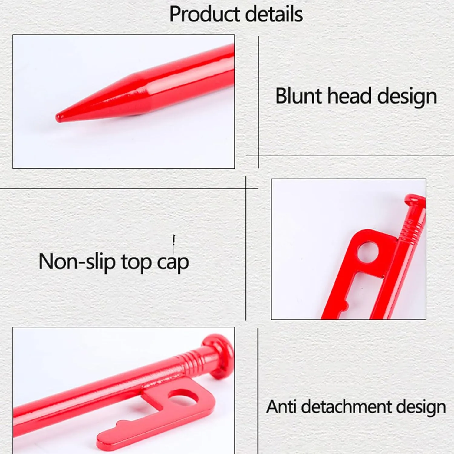 4 Pcs Heavy Duty Tent Peg Lengthen Steel Outdoor Tent Stakes Ground Stakes for Canopies Camping Hiking Beach