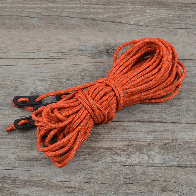 4 Pcs/pack Reflective Tent Ropes - High Strength - 2m Length - Windproof Camping Accessories