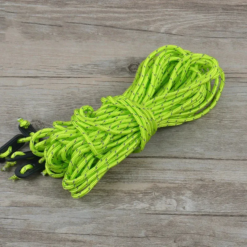 4 Pcs/pack Reflective Tent Ropes - High Strength - 2m Length - Windproof Camping Accessories
