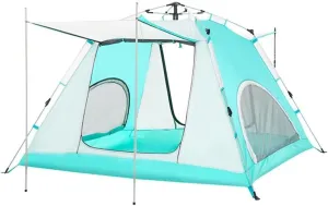 4-Person Instant Pop-Up Tent for Family Camping, Automatic Hydraulic Opening, Double Layer with Porch, Lightweight & Spacious, Easy Setup