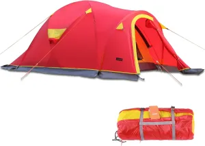4 Season Alpine Snow Camping Tent – 40D Nylon Double Layer, 14-Pole Structure – PU3000mm Waterproof for Winter Mountaineering & Family Camping
