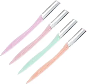 4 Sets Portable Eyebrow Trimmer Eyebrow Shaper Shaver for Women Eyebrow Makeup Tool Kit Ladies Razor Lady Shaver Razor for Face Women’s Razor Womens Face Razor Eyebrow Razor Miss
