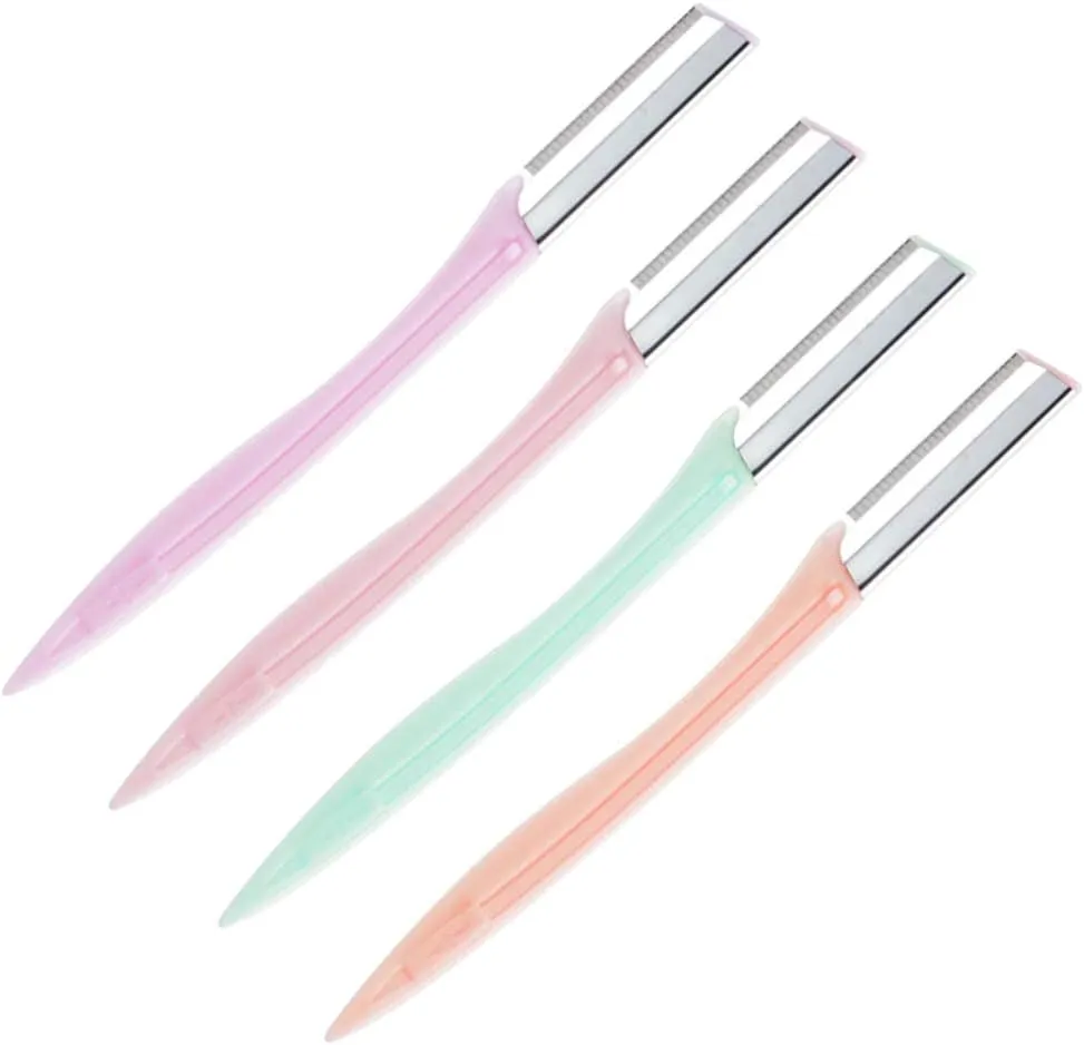 4 Sets Portable Eyebrow Trimmer Eyebrow Shaper Shaver for Women Eyebrow Makeup Tool Kit Ladies Razor Lady Shaver Razor for Face Women’s Razor Womens Face Razor Eyebrow Razor Miss