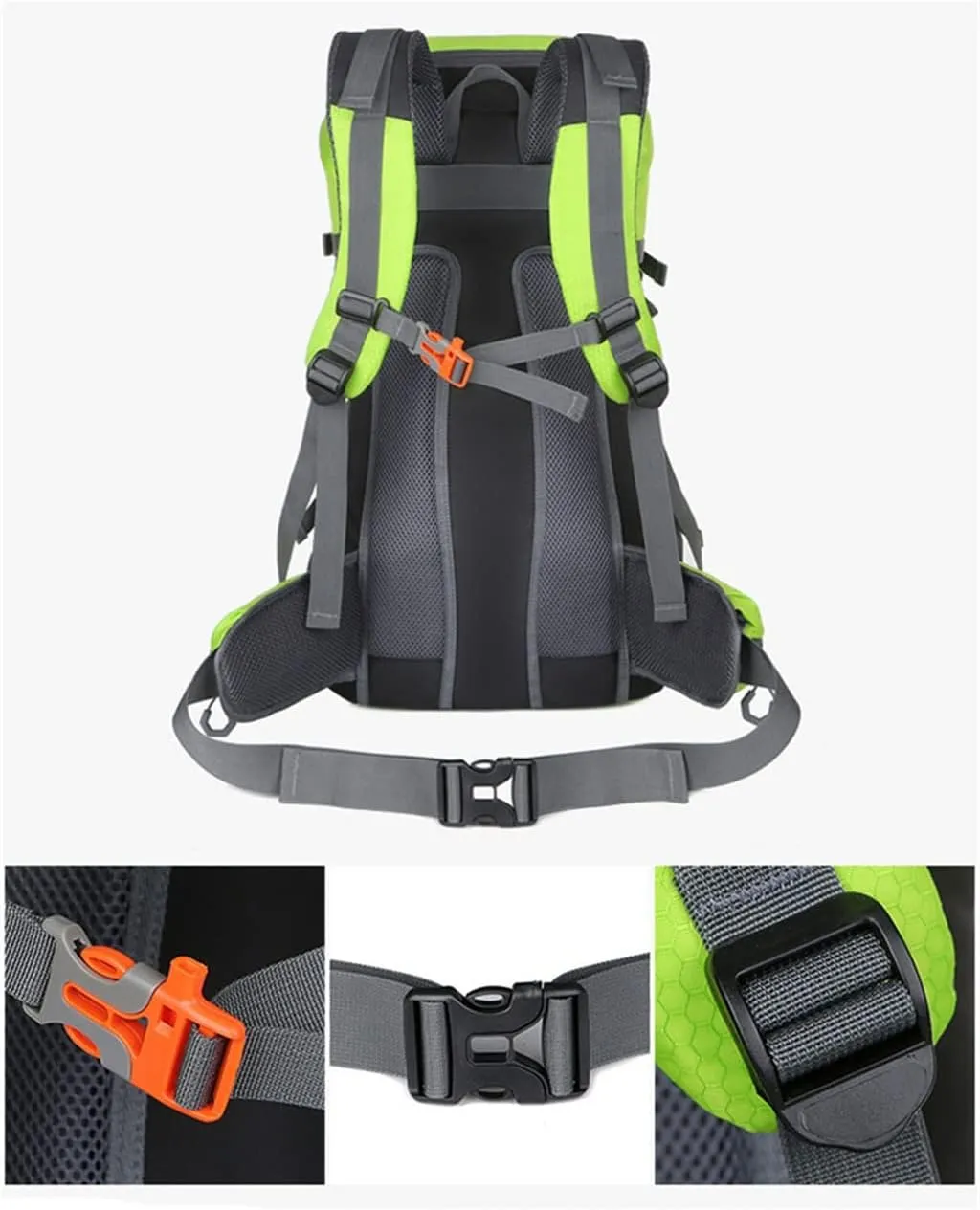 40L Mountaineering Backpack Outdoor Multi Pocket Bag Travel Camping Mountaineering Bag(C)