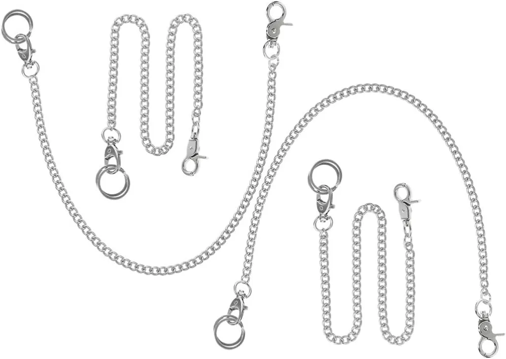 4pcs Metal Waist Chain Pocket Chain Pocket Watch Chain Trouser Chain Pocket Watch Metal Chain Pant Accessories Clothing Chain Decor Wallet Chain Chains for Pants Purse Chains
