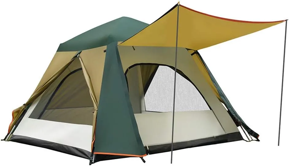 5-12 Person Outdoor Camping Tent with Porch Portable Cabana Tent Large Family Tent Dome Tent Bell Tent for Outdoor Camping Hiking Fishing, Easy Set Up