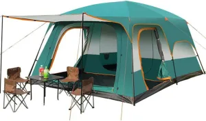 5-12 Person Outdoor Camping Tent with Porch Portable Cabana Tent Large Family Tent Dome Tent Bell Tent for Outdoor Camping Hiking Fishing, Easy Set Up