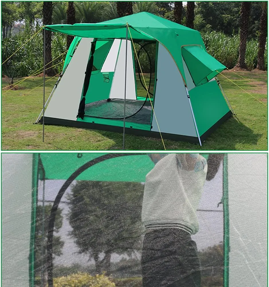 5-8 Person Camping Tent Pop Up Tent with Zipped Double Door and Carrying Bag Instant Family Tent for Outdoor Hiking Camping Beach Garden Easy Set Up (