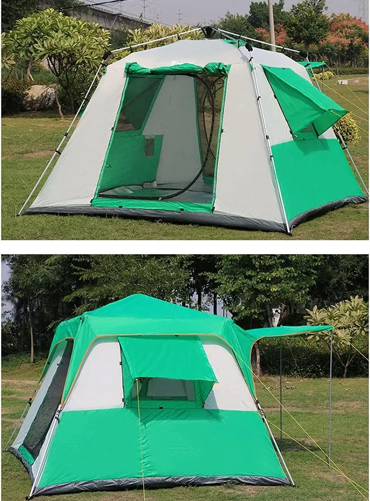 5-8 Person Camping Tent Pop Up Tent with Zipped Double Door and Carrying Bag Instant Family Tent for Outdoor Hiking Camping Beach Garden Easy Set Up (