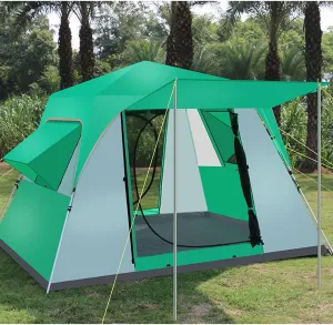 5-8 Person Camping Tent Pop Up Tent with Zipped Double Door and Carrying Bag Instant Family Tent for Outdoor Hiking Camping Beach Garden Easy Set Up (