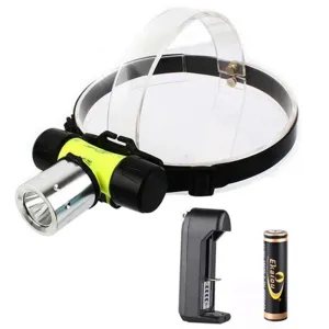 50M Diving Headlight Waterproof CREE XM-L T6 LED 2000LM Headlamp Underwater Lamp with 18650 Battery and Charger