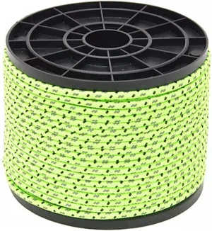 50m Outdoor Reflective Ropes for Tent 4mm Camping Guylines Buckles Versatile for Hiking Beach Parties