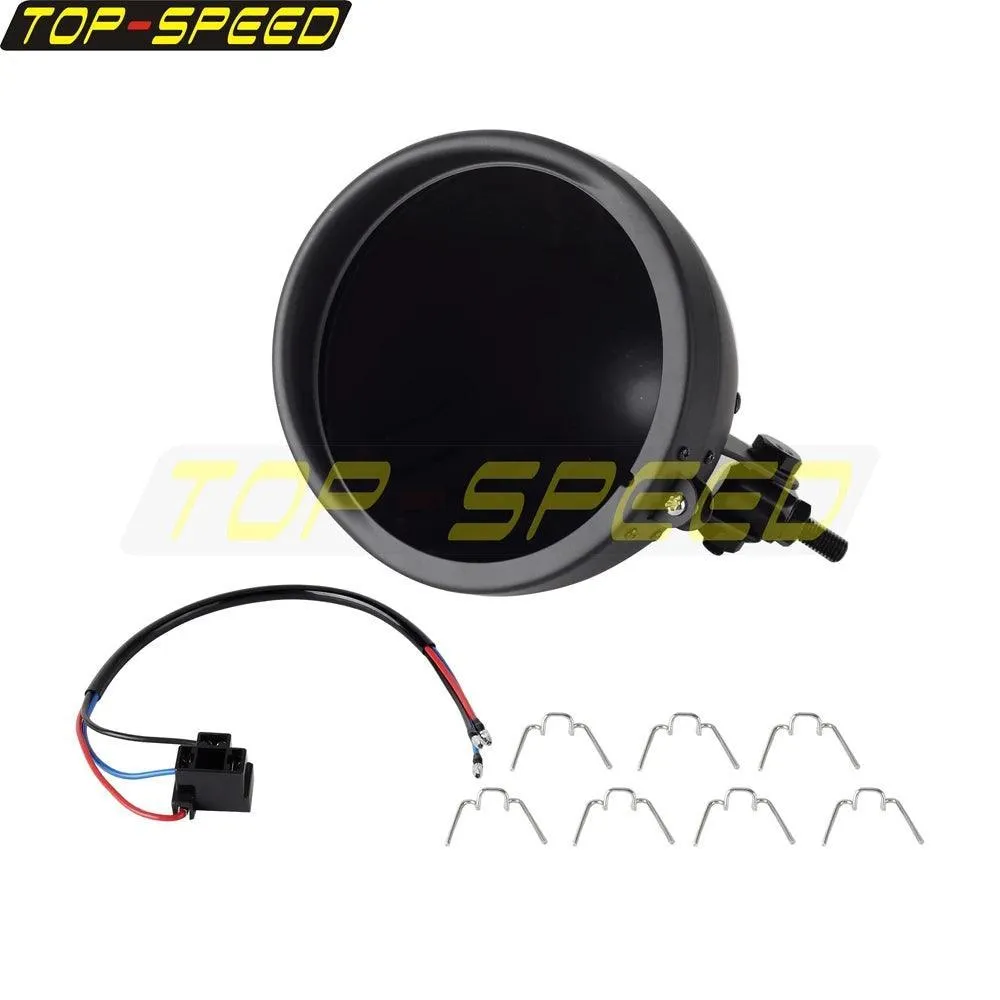 5.75" Universal Motorcycle Headlamp Housing Round Headlight Mount