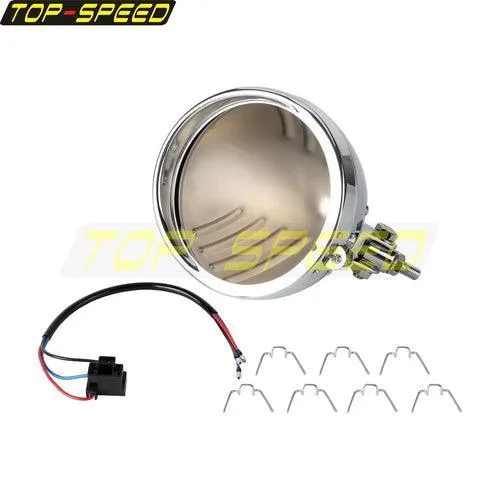 5.75" Universal Motorcycle Headlamp Housing Round Headlight Mount