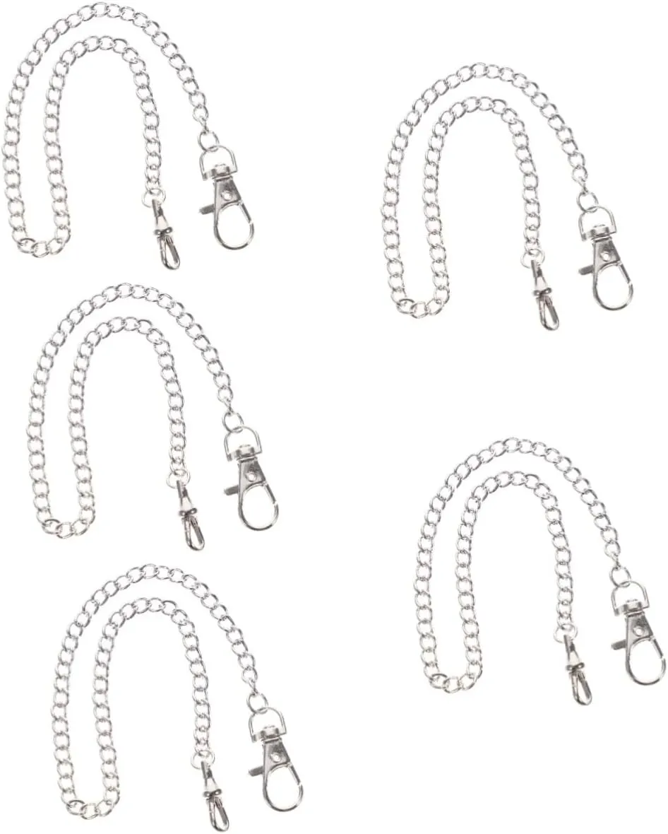 5pcs Decorative Wallet Chain Metal Jeans Chain Accessory for Pocket Watch for Men and Women for Casual and Formal Wear
