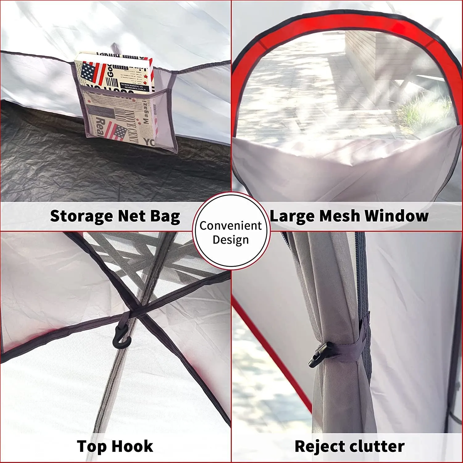 6 Person Easy Set Up Family Camping Tents with Carry Bag