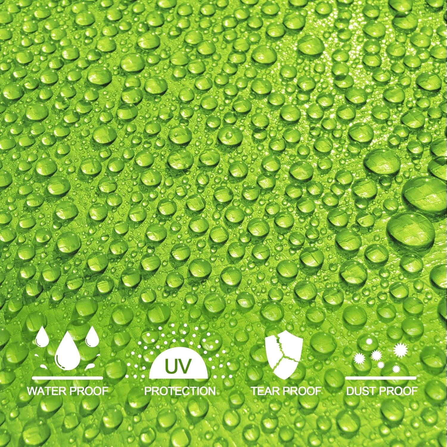 7 Mil Lime Green 12x16 Feet Tarp -Multifuctional Poly Tarp - Cover,Waterproof, UV Resistant, Weather Resistant