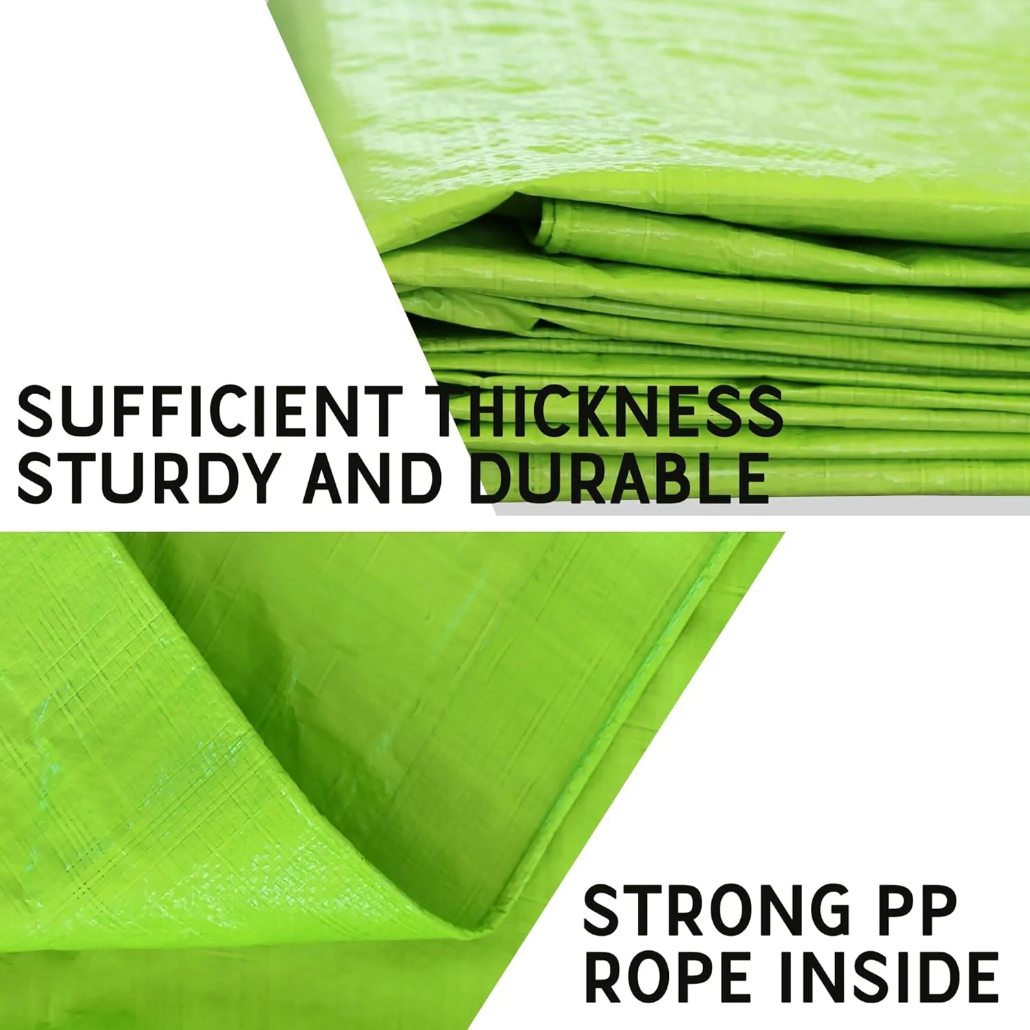 7 Mil Lime Green 12x16 Feet Tarp -Multifuctional Poly Tarp - Cover,Waterproof, UV Resistant, Weather Resistant