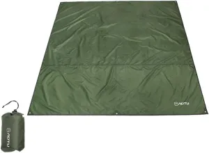 86.6" * 59" Tent Footprints Waterproof Camping Tarp 420D Oxford Cloth Outdoor Camping Moisture Proof Tent Floor Mat Groundsheet Ultralight Multi-Purpose Shading Trap with Tent Stakes