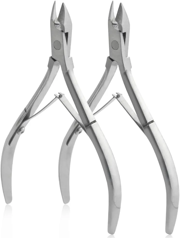 8Pieces Cuticle Trimmer Cuticle Nipper Cuticle Remover Cuticle Cutter Stainless Steel Cuticle Cutter Clipper Nail Tools for Fingernails and Toenails (Silver)