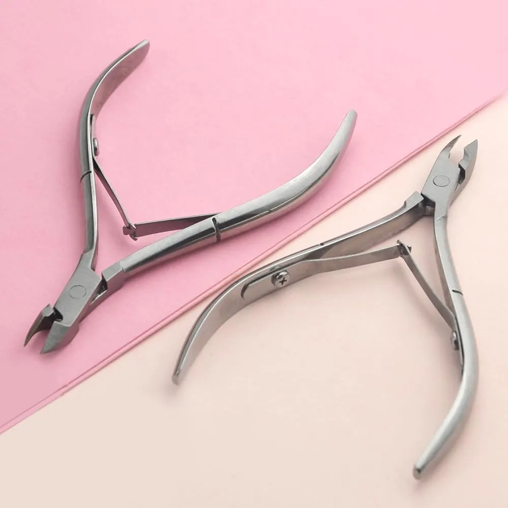 8Pieces Cuticle Trimmer Cuticle Nipper Cuticle Remover Cuticle Cutter Stainless Steel Cuticle Cutter Clipper Nail Tools for Fingernails and Toenails (Silver)