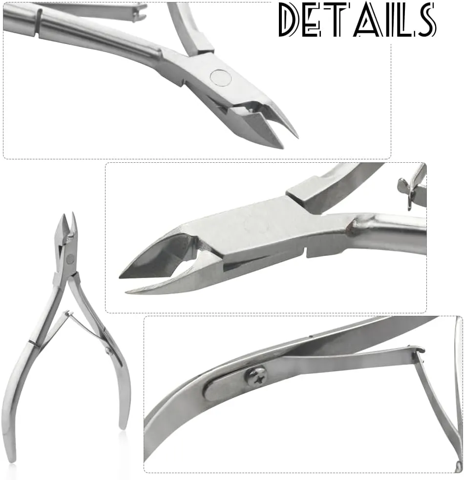 8Pieces Cuticle Trimmer Cuticle Nipper Cuticle Remover Cuticle Cutter Stainless Steel Cuticle Cutter Clipper Nail Tools for Fingernails and Toenails (Silver)
