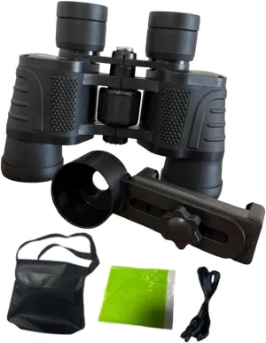 8X Mini Binoculars with Compass and Carry Bag Lightweight Compact for Travel Bird Watching Concerts Theater