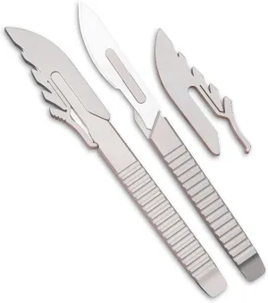 A5 Pocket Scalpel Utility Knife, 10pcs #24 Blades, 5 inch TC4 Titanium Pry Bar, EDC Multi-Tool Craft Knives for Box Opening, Paper Cutting