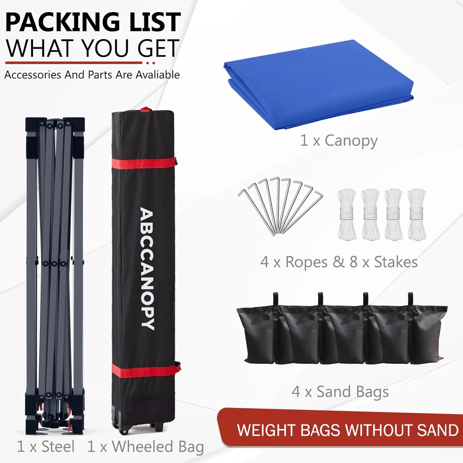 ABCCANOPY Outdoor Pop up Canopy Tent, 10x10 Instant Portable Canopy for Camping, Beach, Backyard,Blue