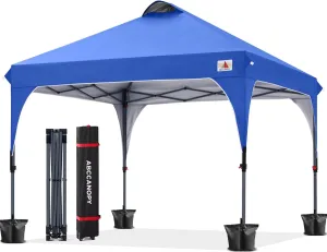 ABCCANOPY Outdoor Pop up Canopy Tent, 10x10 Instant Portable Canopy for Camping, Beach, Backyard,Blue