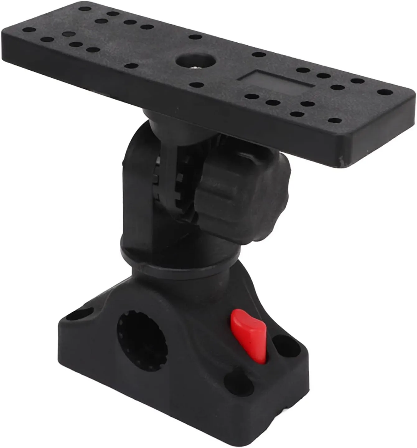 Acouto Fish Finder Mounting Base 360 Degree Rotating Removable Marine Boat Fish Finder Electronics Mount Black