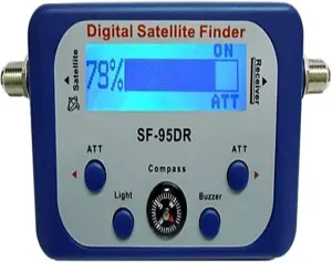 AGPtek Good For Campers Digital Satellite Signal Meter Finder Meter For Dish Network Directv FTA LCD Graphic Display Backlight Compass Buzzer Control