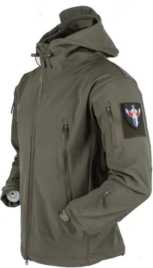 All-Weather Military-Grade Tactical Jacket,Men's Hooded Tactical Jacket Water Resistant Soft Shell Snow Ski Coats