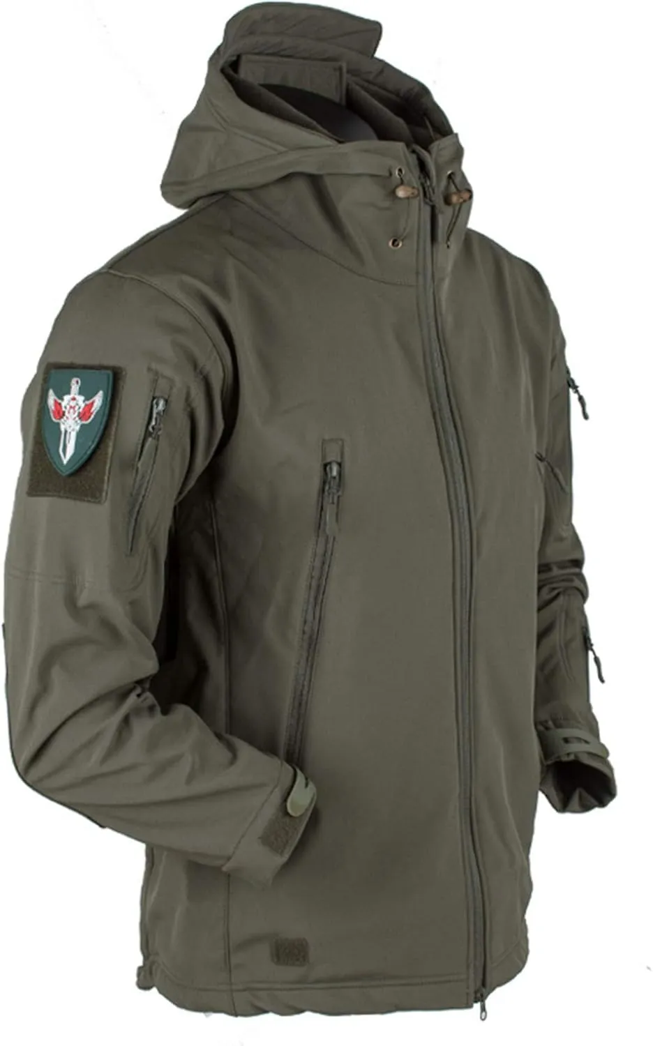 All-Weather Military-Grade Tactical Jacket,Men's Hooded Tactical Jacket Water Resistant Soft Shell Snow Ski Coats