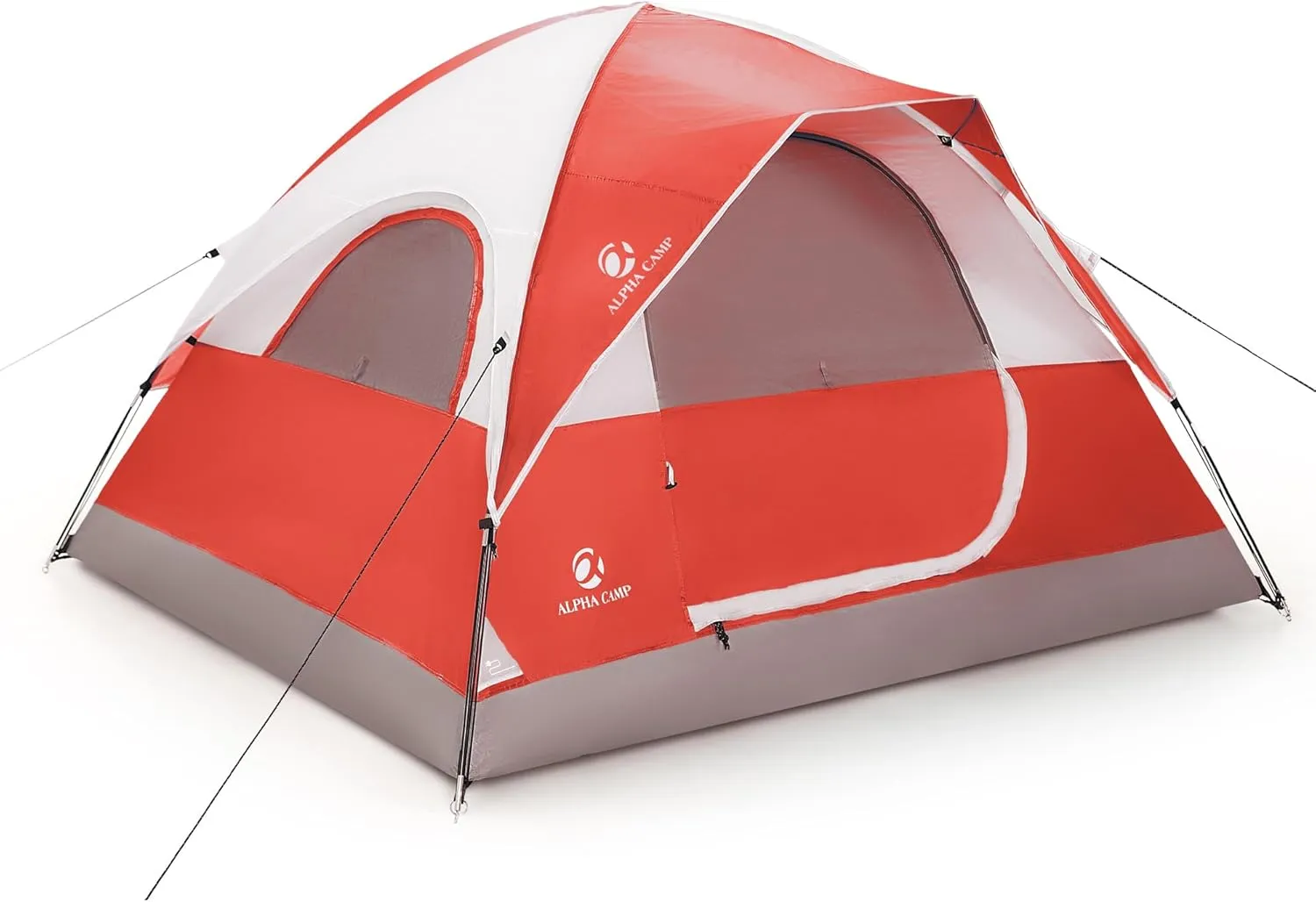 ALPHA CAMP 2/3/4 Person Camping Dome Tent with Rainfly, Lightweight Weatherproof Portable Backpacking Instant Tent, Easy Setup Tent for Outdoor Camping, Hiking, Mountaineering, Travel, Beach