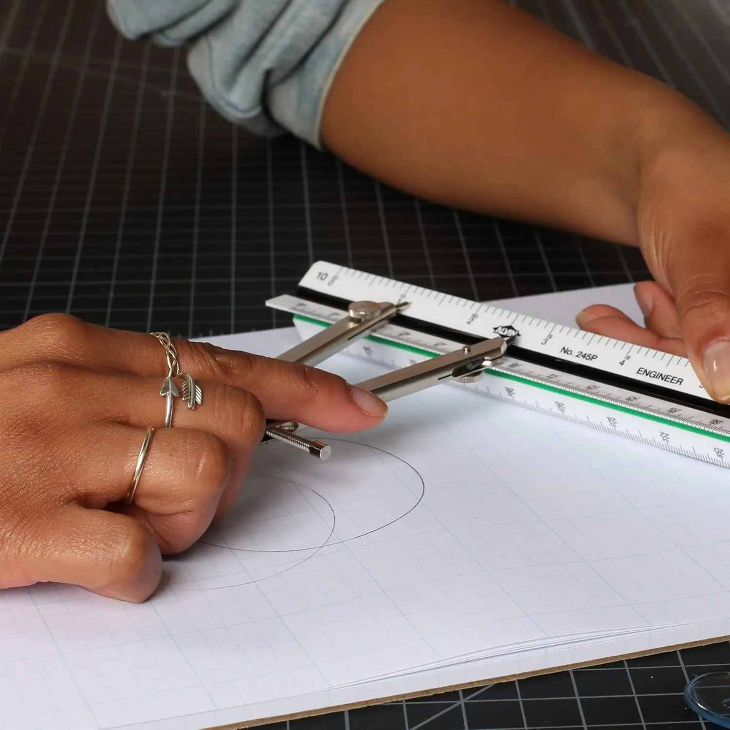 Alvin AN608K Compact Drawing Set, 6 Inch