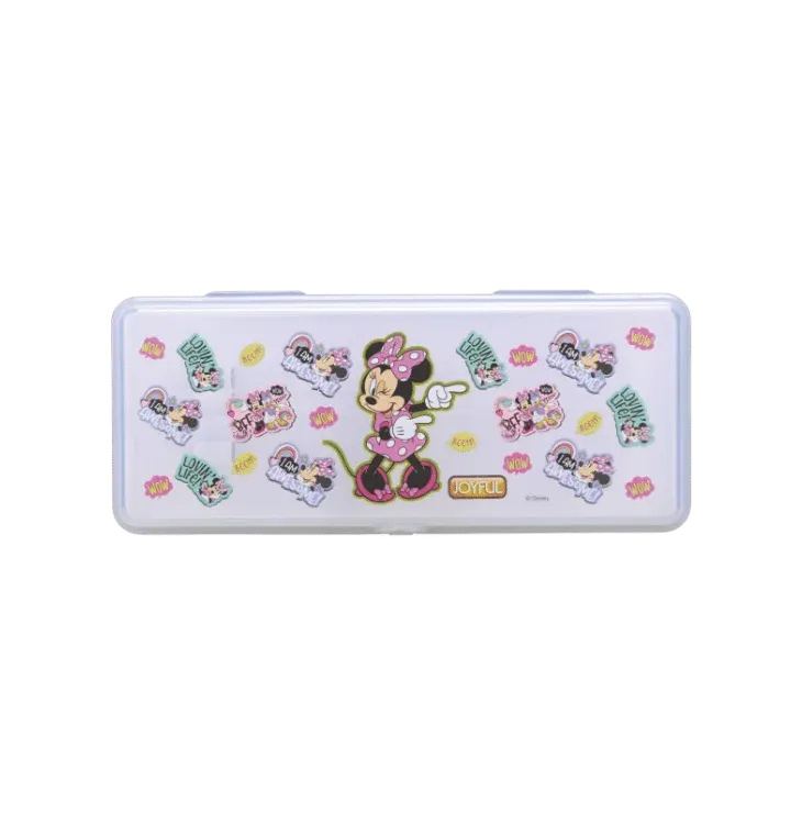 AM3271 Artist Big Zipper Campass Box Color Availablity As Per Stock Transparent Printed Plastic Campass Box 1 Piece