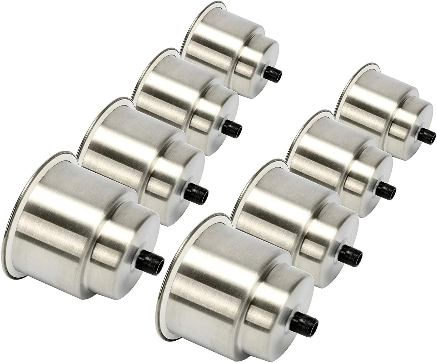 Amarine Made 8pcs Stainless Drink Holder with Drain, Multi-Use Boat Cup Holders