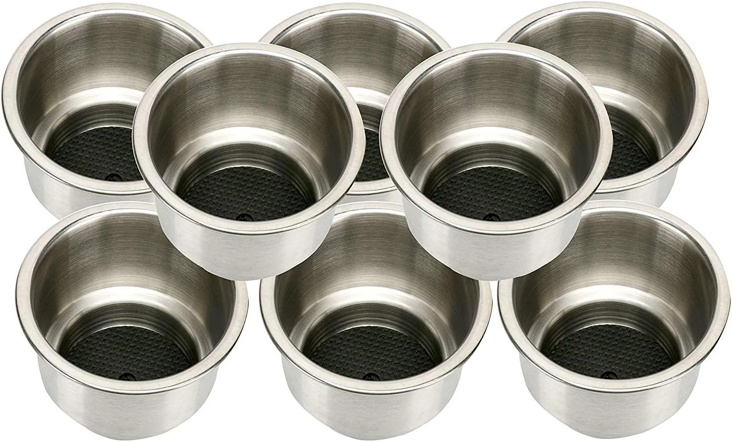Amarine Made 8pcs Stainless Drink Holder with Drain, Multi-Use Boat Cup Holders