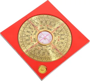 Amosfun 1 Set Taoist Copper Compass Compact Luopan for Feng Shui Portable Design with Traditional Markings for Hiking Camping and Energy Assessment