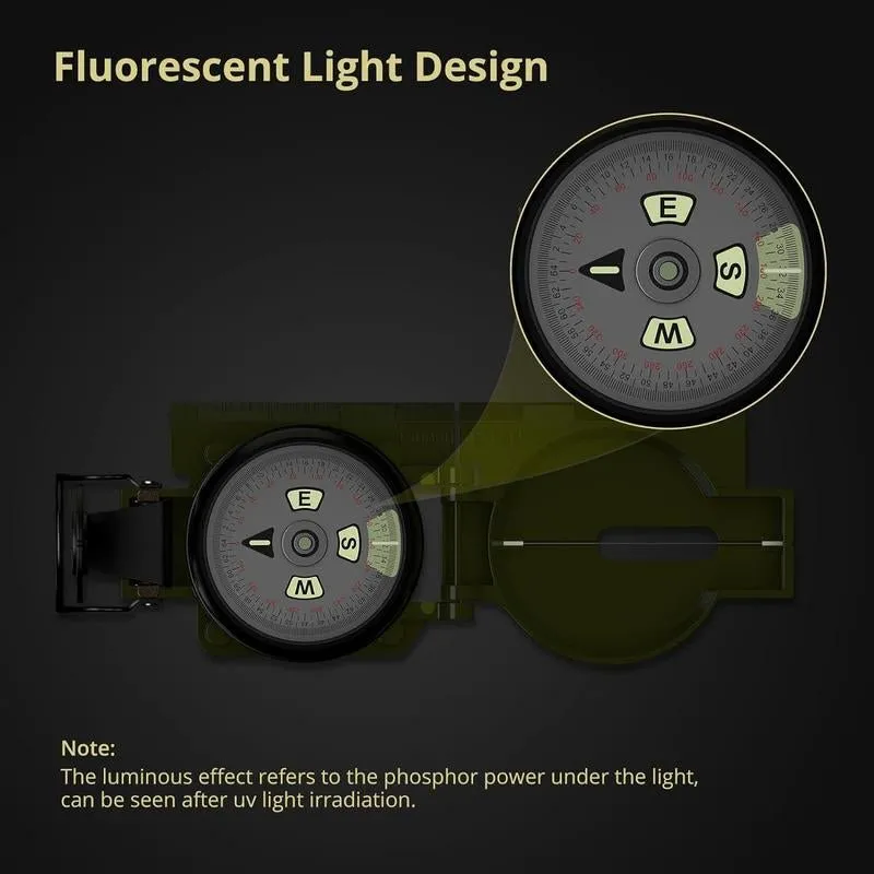 Anbte professional hiking compass with 3000 gauss magnetic intensity