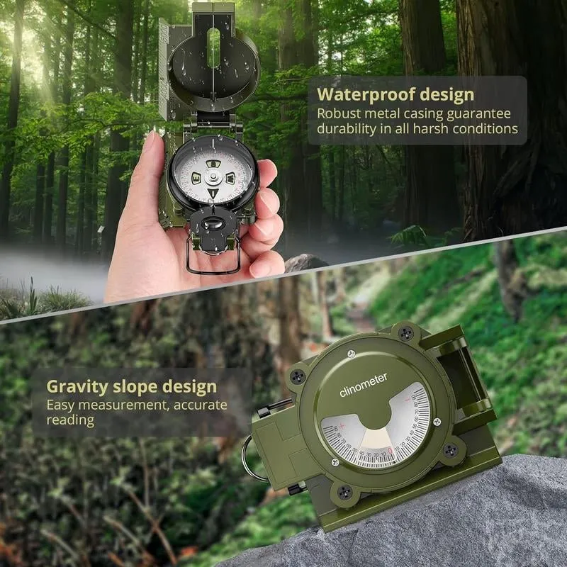 Anbte professional hiking compass with 3000 gauss magnetic intensity